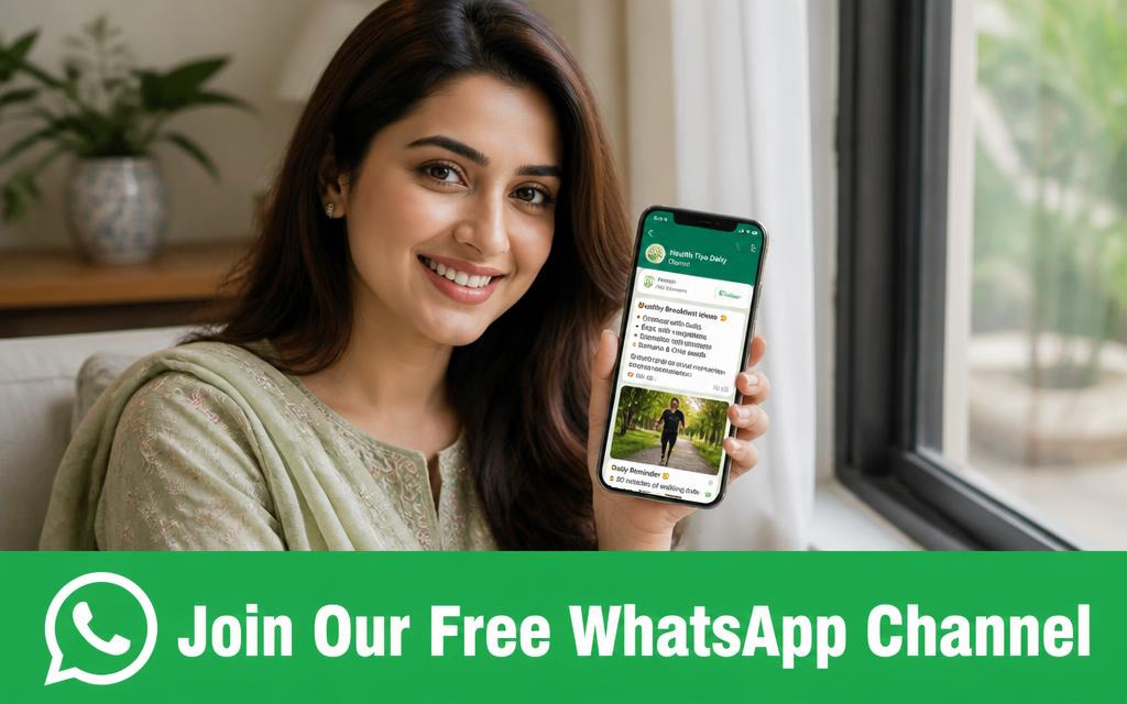 Pakistani girl joining a free online earning WhatsApp channel on her phone